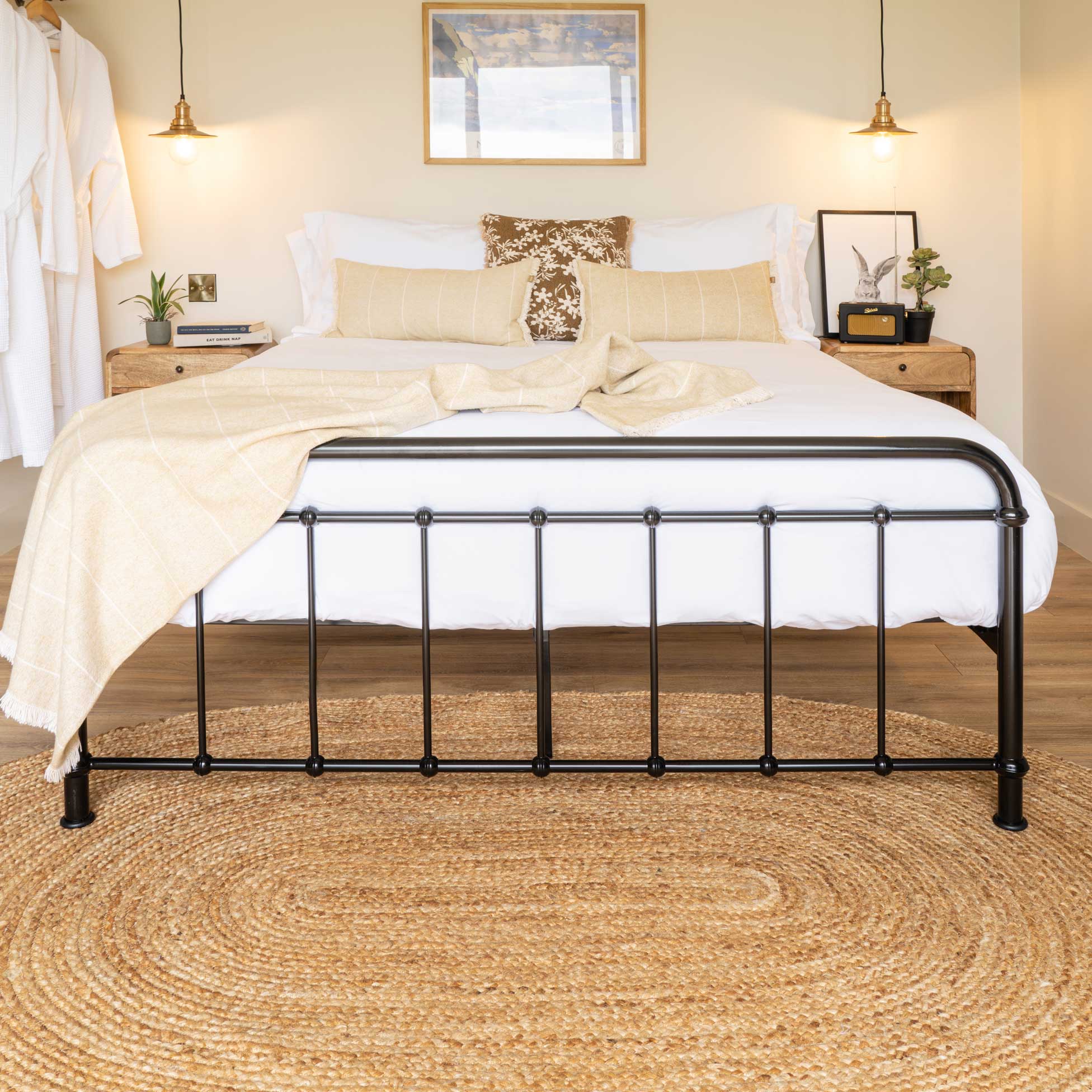 Natural Rustic Oval Jute Hallway Runner Rug Runner Rugs Kukoon Rugs