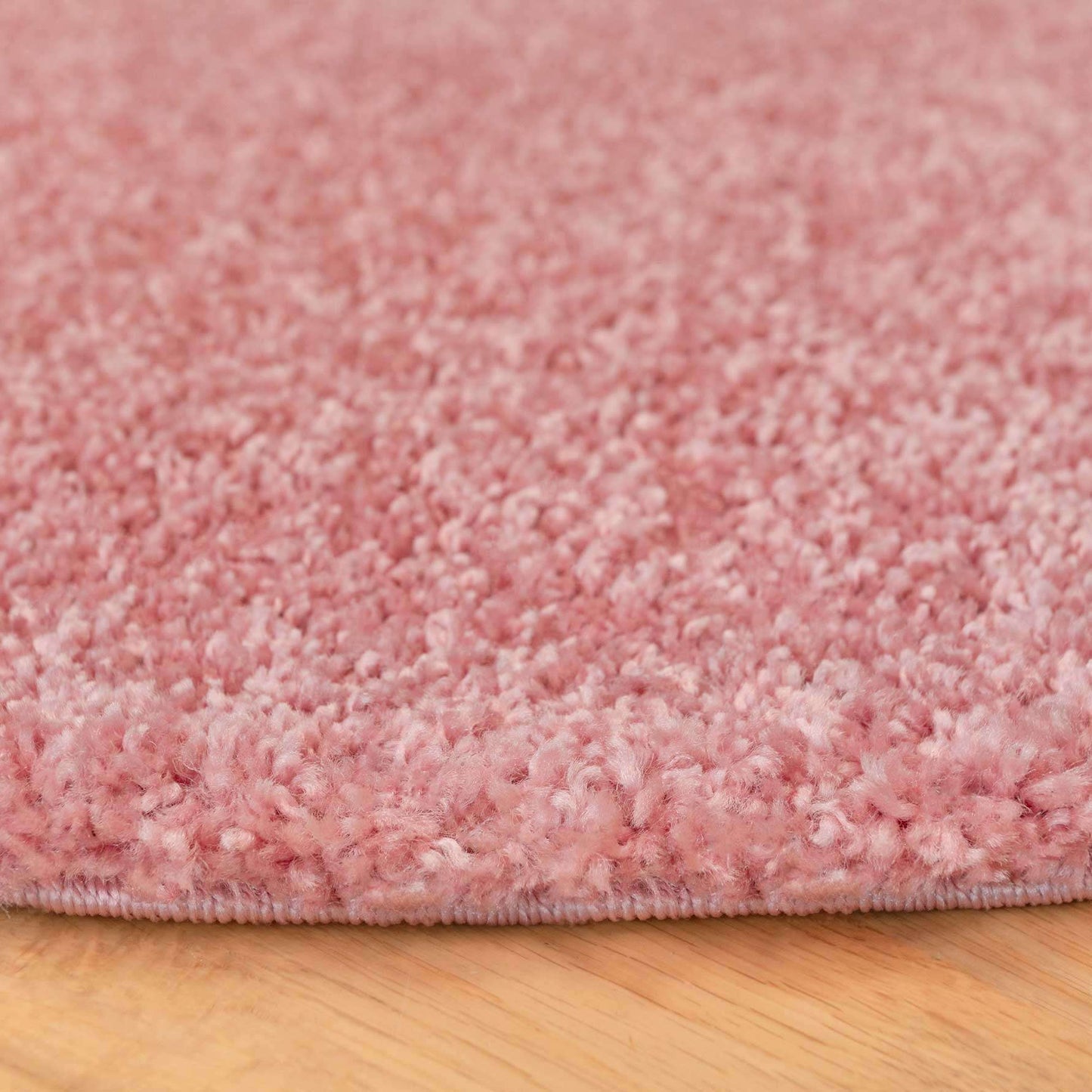 Blush Pink Shaggy Circle Rug