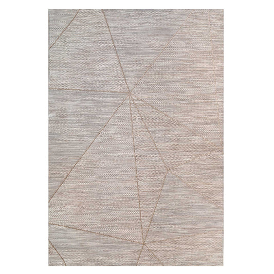 Beige Fractured Flatweave Area Rug