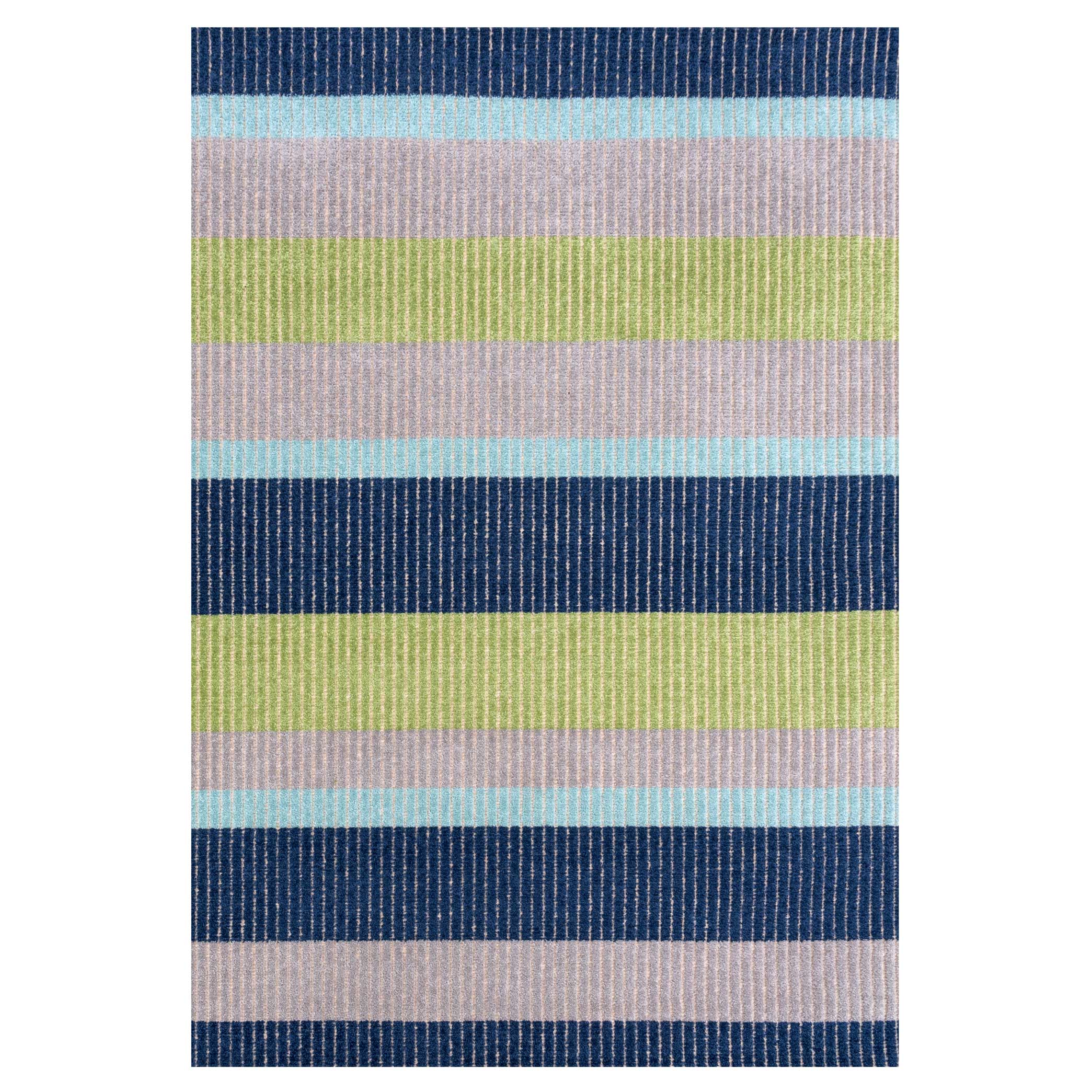 Blue Striped Outdoor Garden Rug Living Room Rugs Kukoon Rugs Online