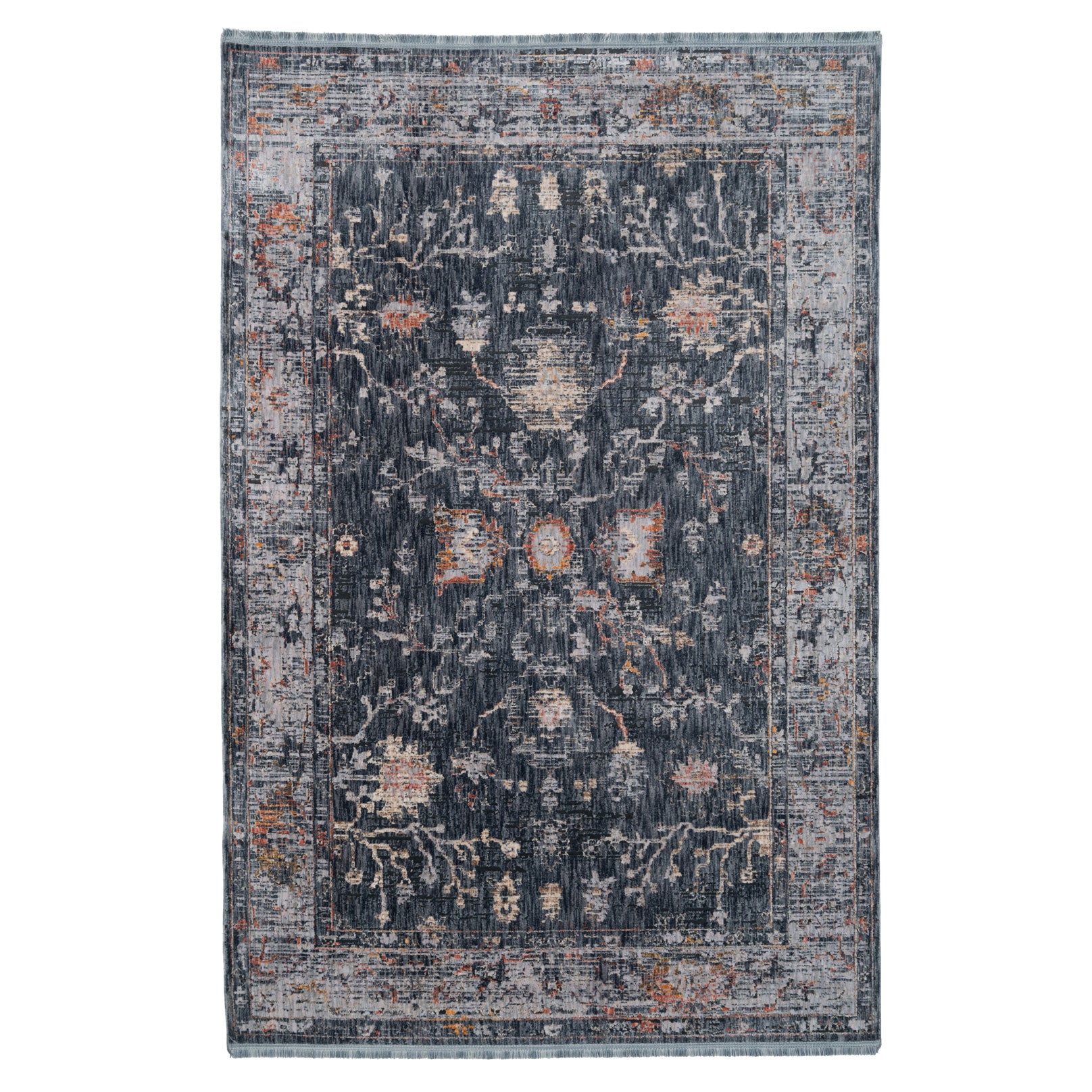 Blue Floral Tapestry Area Rug Shira Living Room Rugs Kukoon Rugs