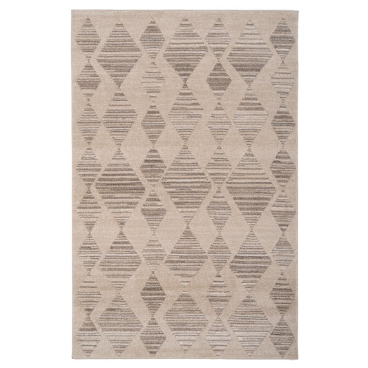 Neutral Diamond Pattern Area Rug - Lucas