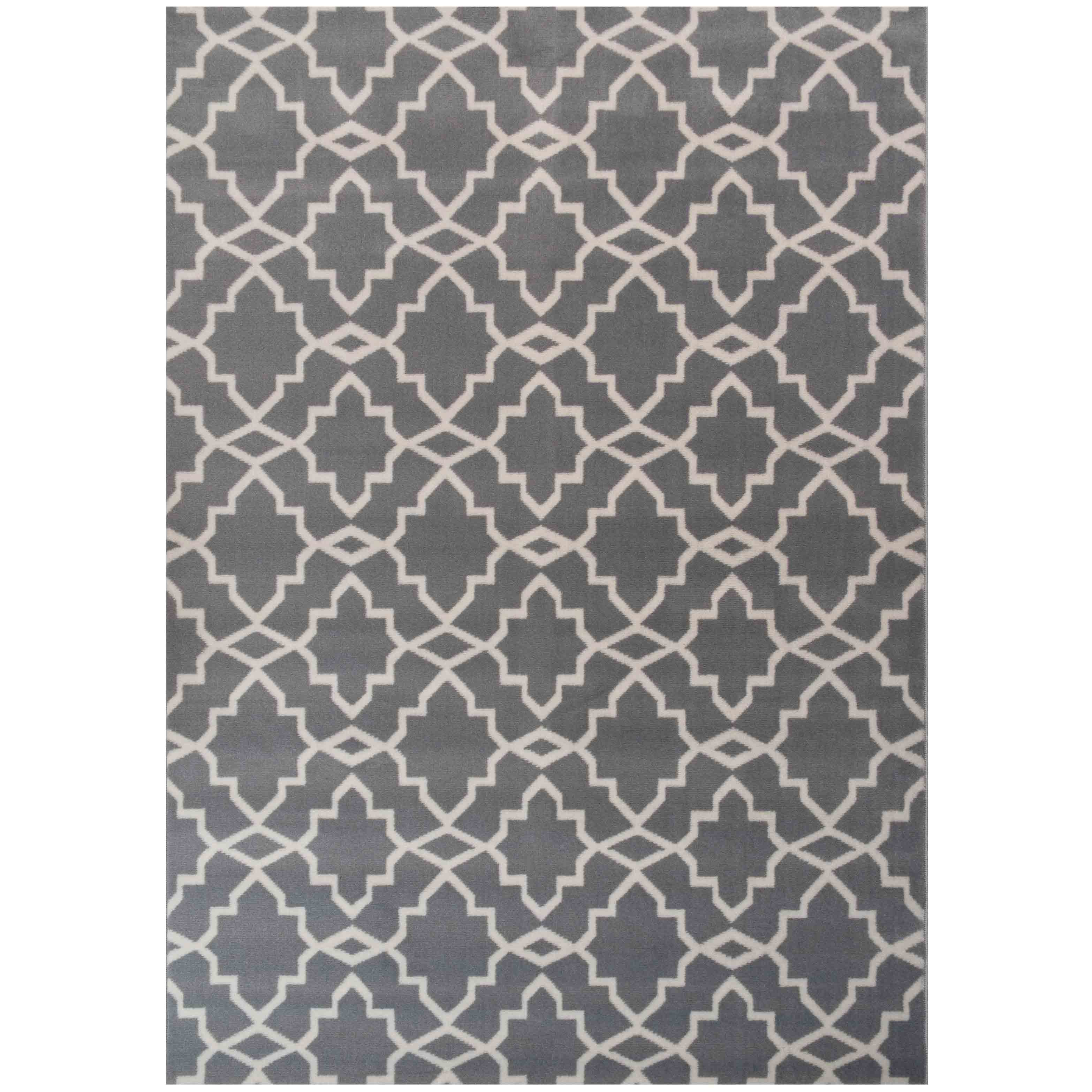Modern Grey Trellis Living Room Rugs Living Room Rugs Kukoon Rugs Online
