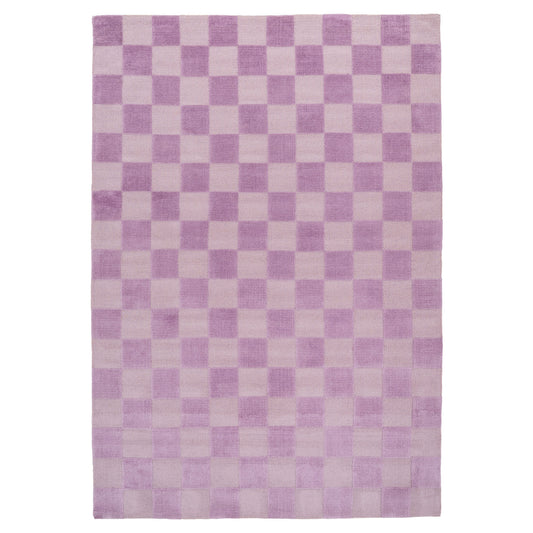 Retro Lavender Checkerboard Rug - Maze