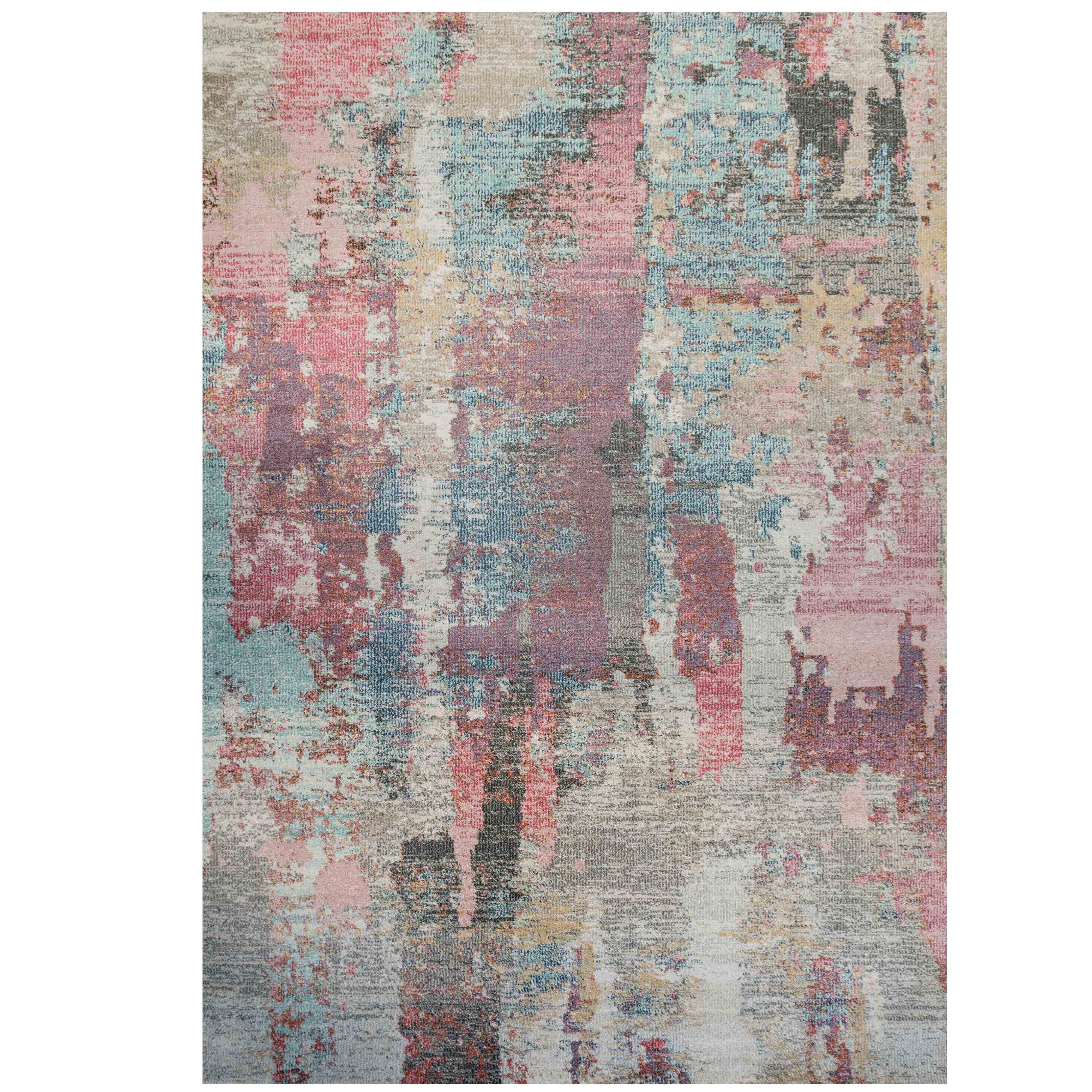 Soft Abstract Distressed Pink Living Room Rug Wild Living Room Rugs