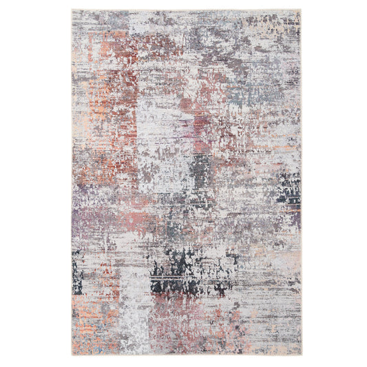 Washable Distressed Muted Coral Rug - Brady