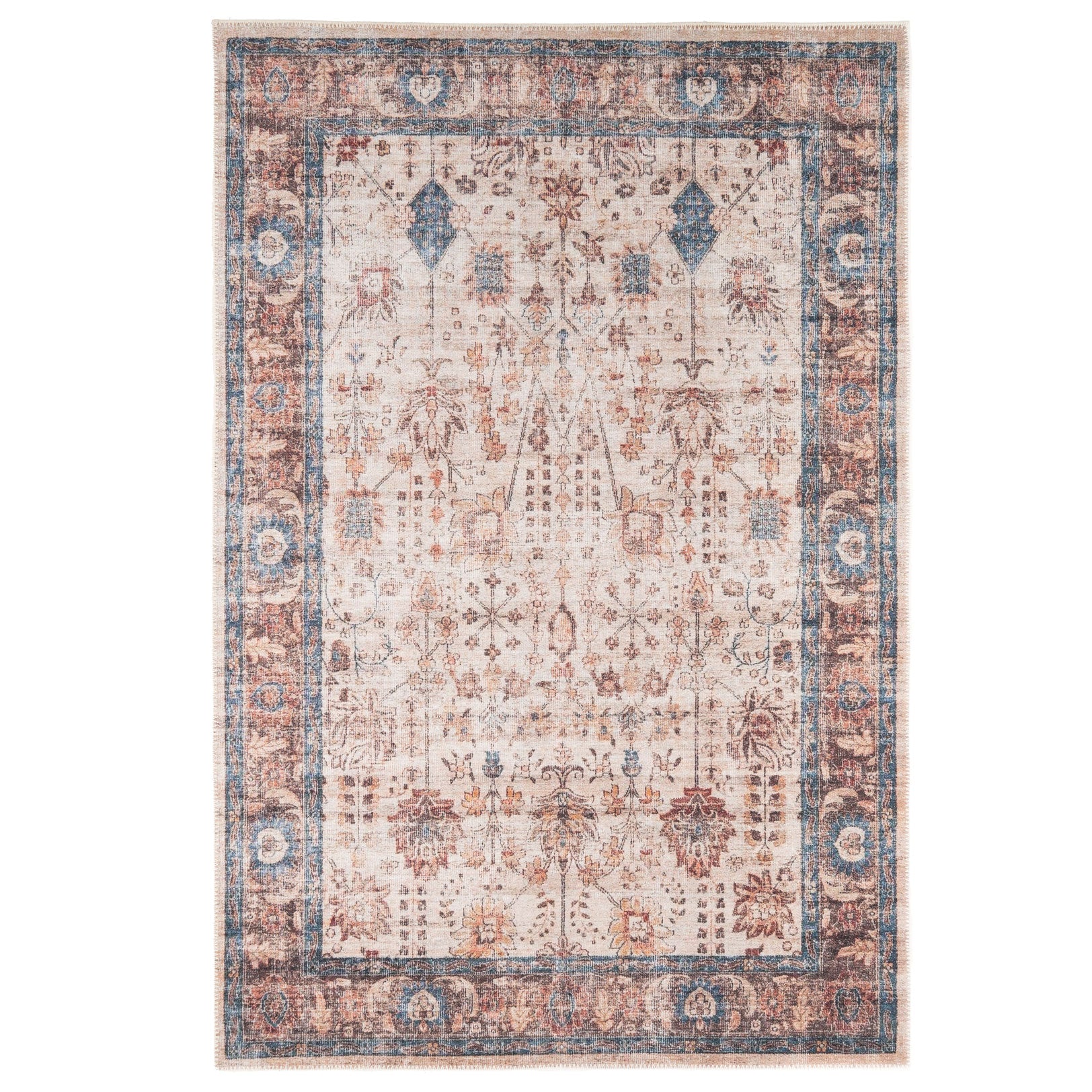 Washable Earthy Flora Area Rug Shannon Living Room Rugs Kukoon