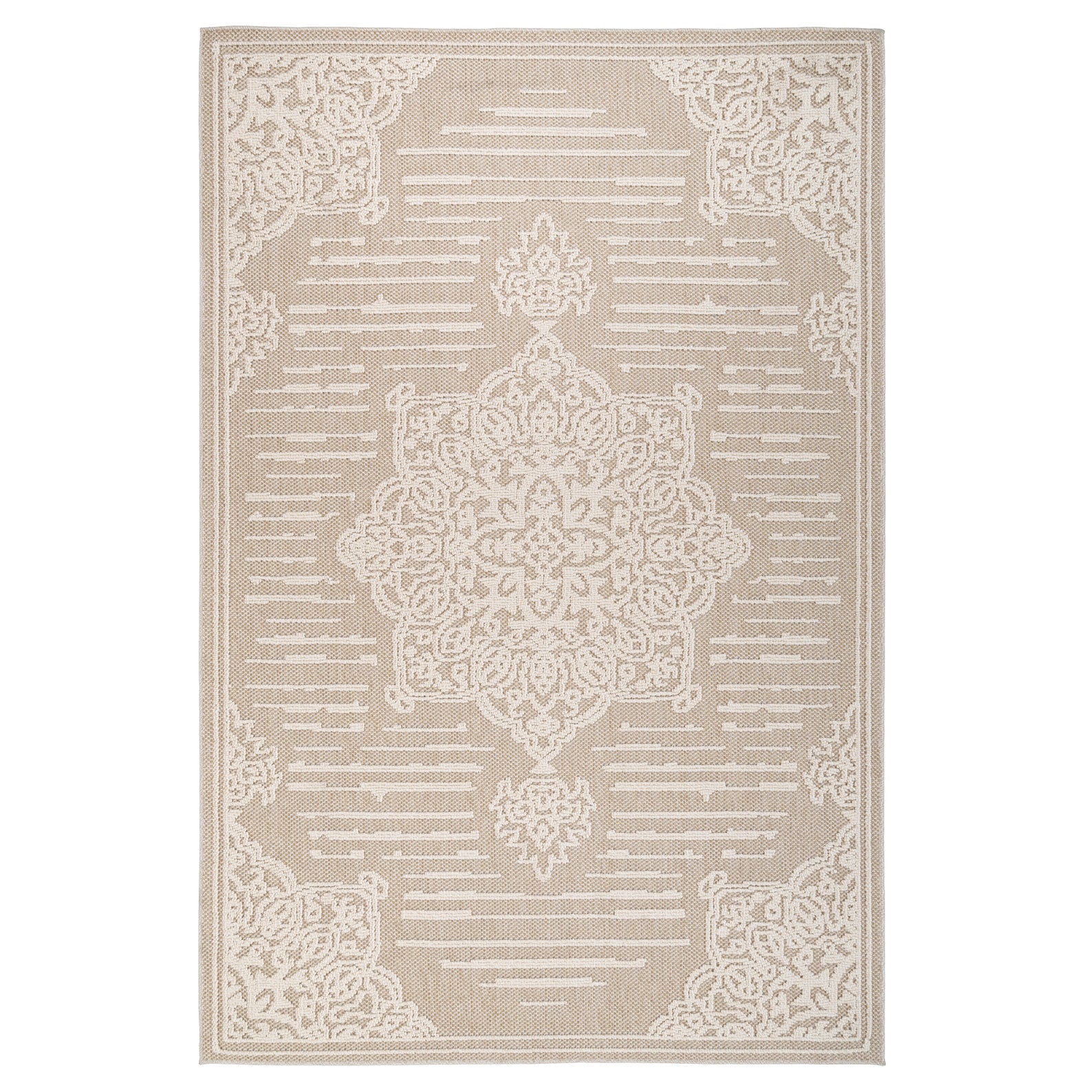 Medallion Beige Area Rug Living Room Rugs Kukoon Rugs Online
