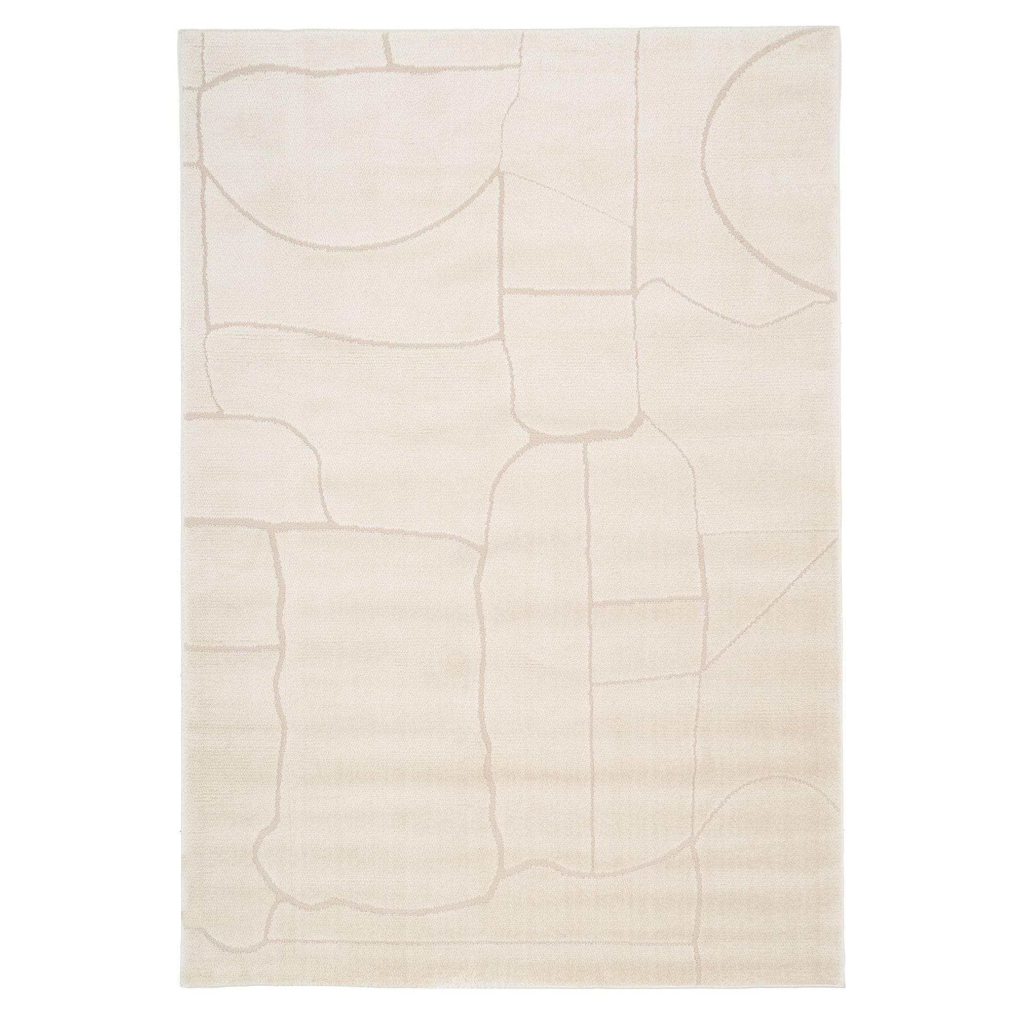 Soft Cream Abstract Rug Aura Living Room Rugs Kukoon Rugs Online