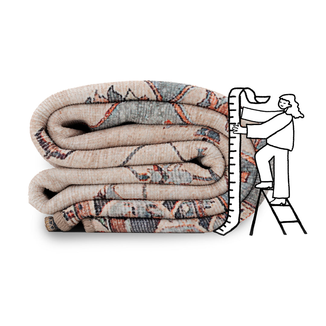 Soft Washable Blue Heritage Rug - Hazel