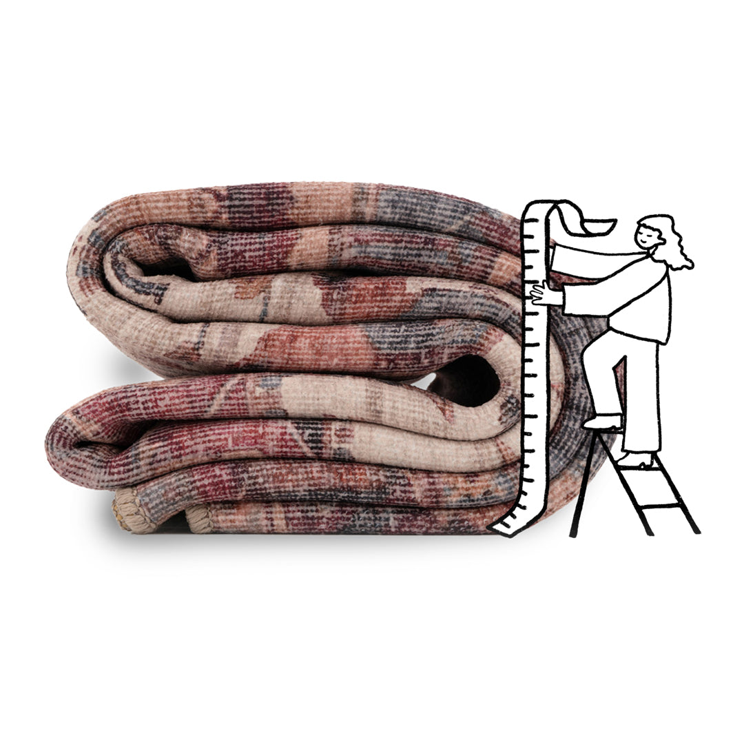 Soft Washable Traditional Burgundy Rug - Rubyana