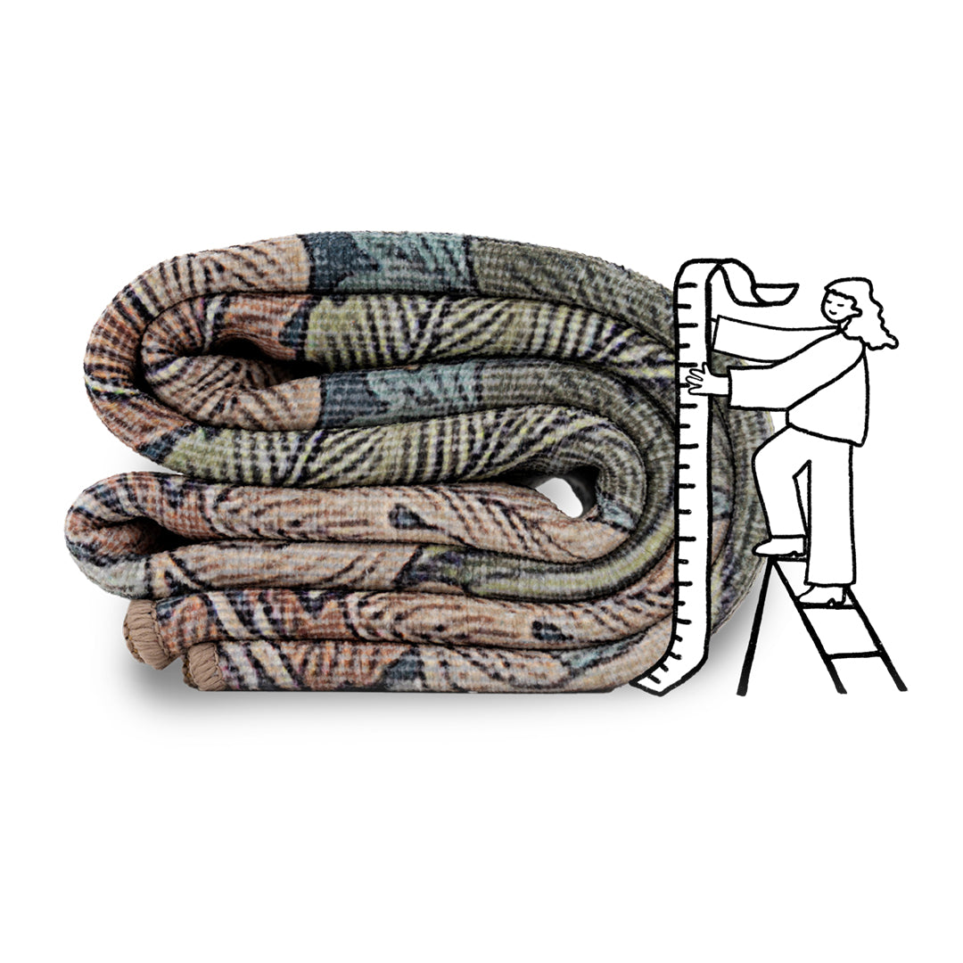 Soft Washable Green Leaf Print Rug - Sylvan