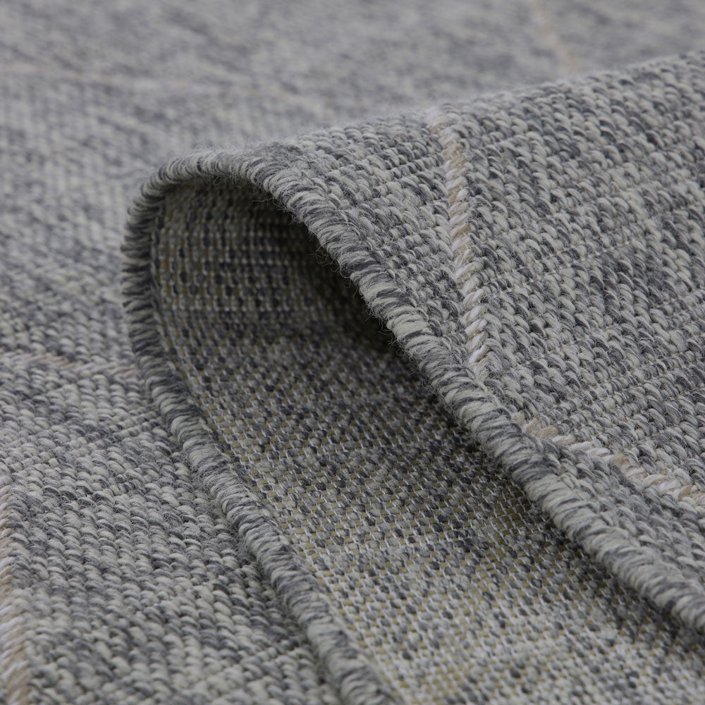 Neutral Trellis Living Room Rug - Mahoni