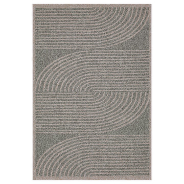 Art Deco Grey Outdoor Rug - Reine