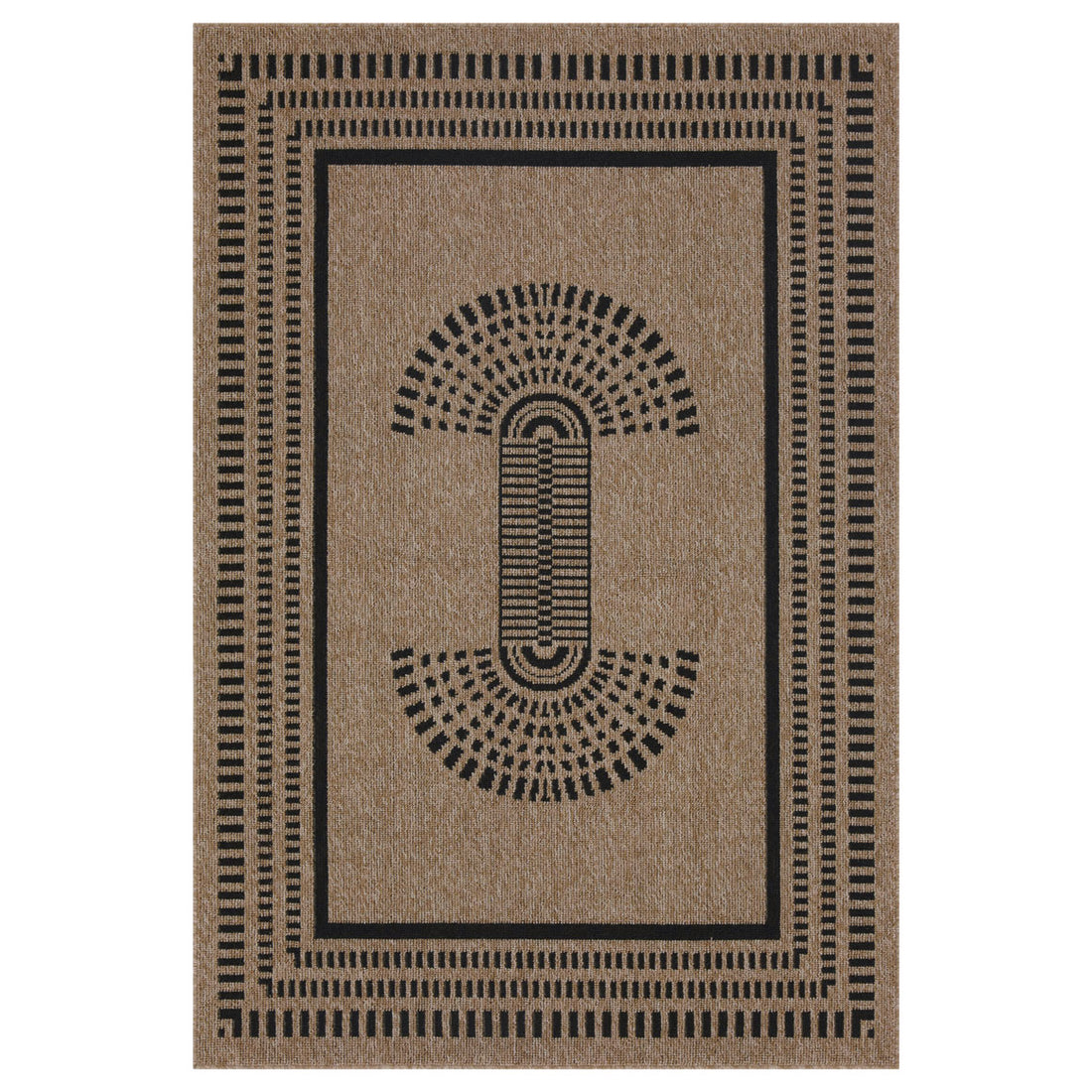 Jute Tone Aztec Outdoor Rug - Prele | Outdoor Rugs | Kukoon Rugs Online
