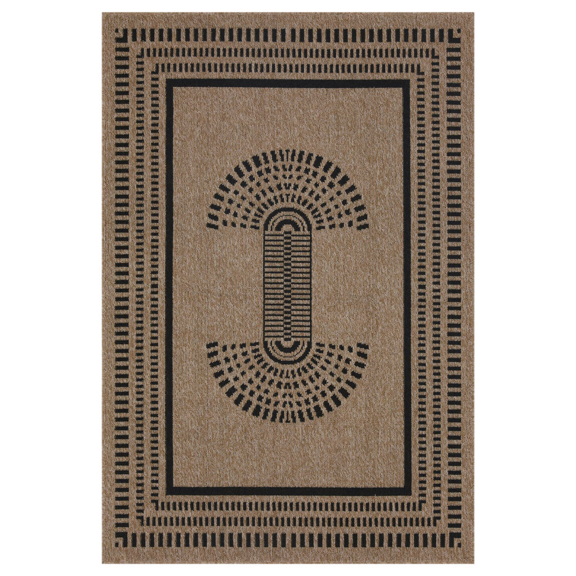 Jute Tone Aztec Area Rug - Prele