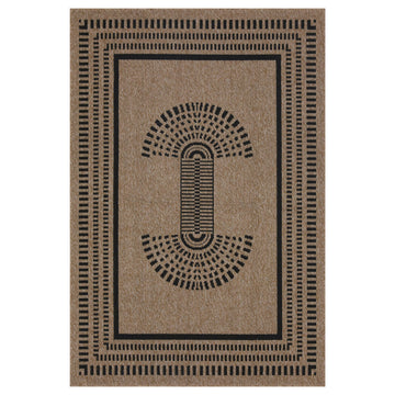 Jute Tone Aztec Area Rug - Prele