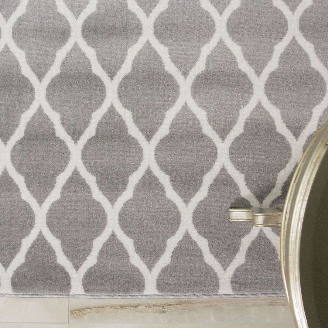 Trellis Grey Runner Rug