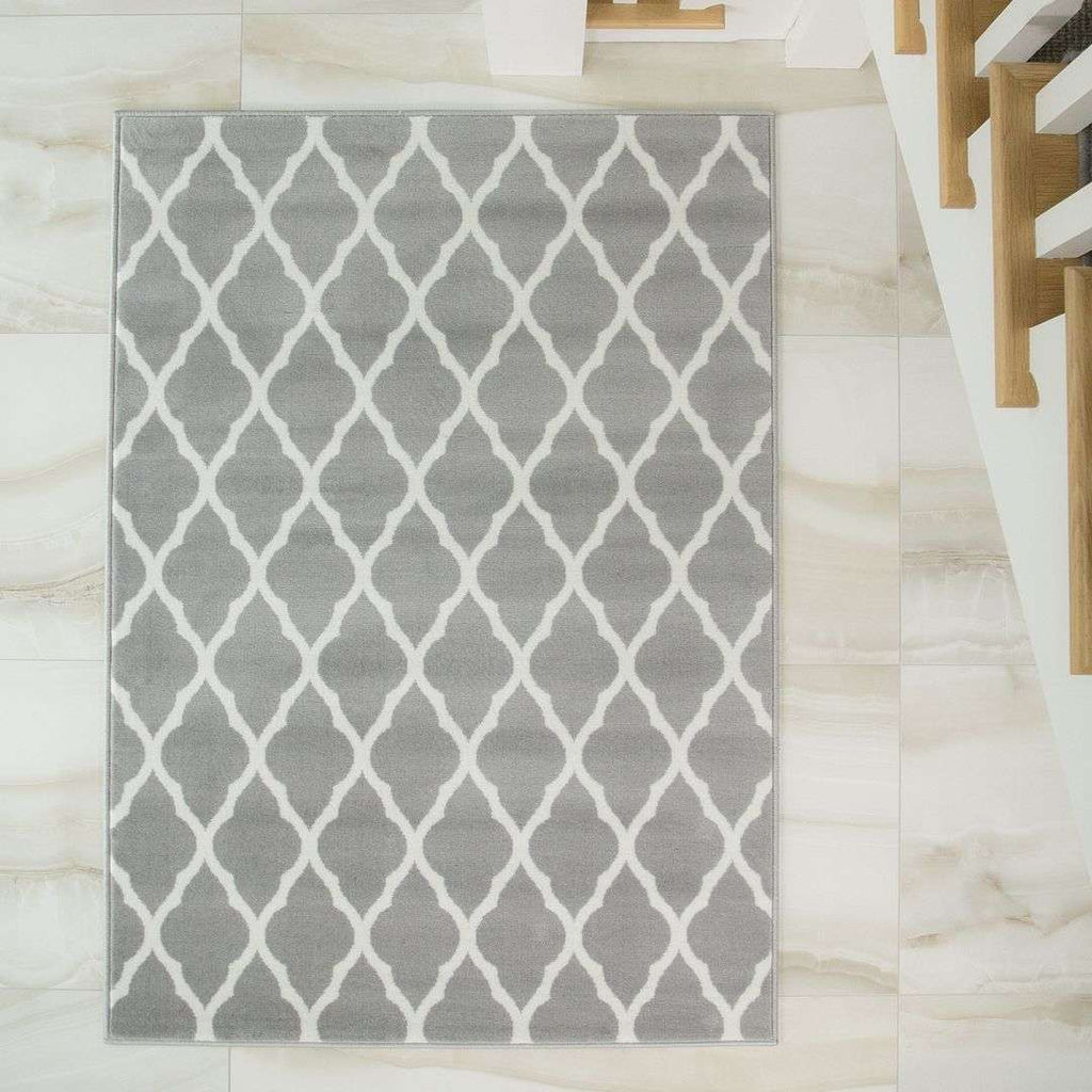 Trellis Grey Runner Rug | Runner Rugs | Kukoon Rugs Online