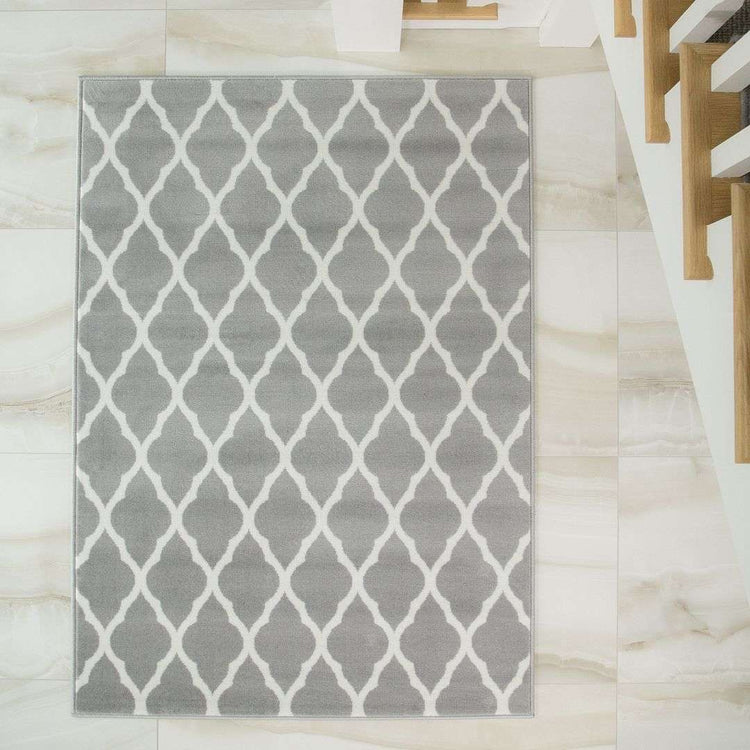 Trellis Grey Runner Rug