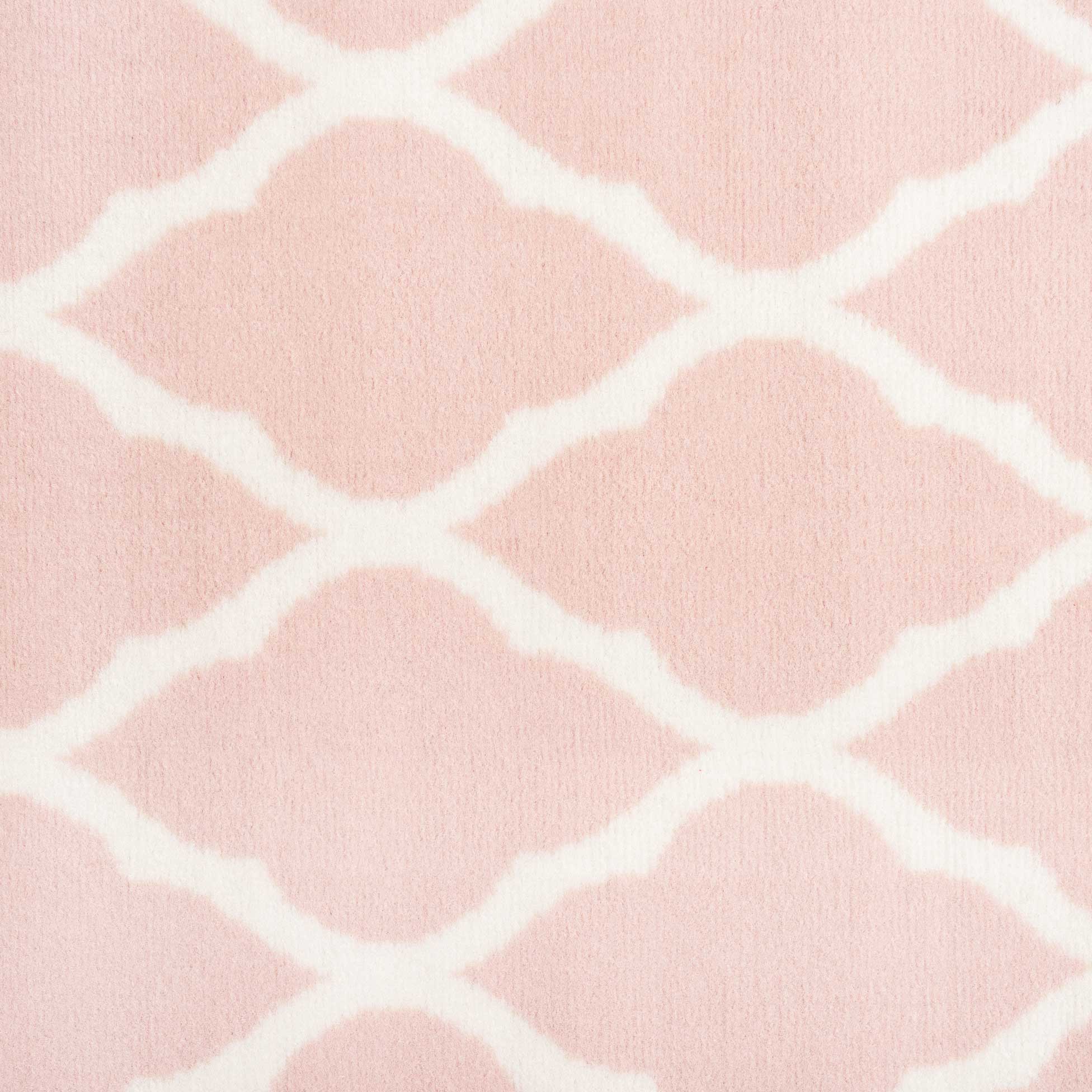 Pink Blush Moroccan Trellis Runner Rug