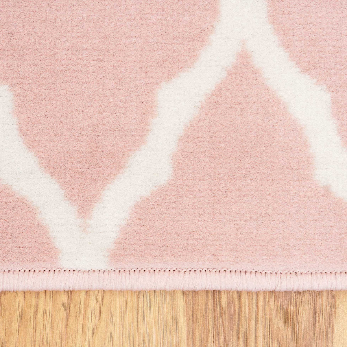 Pink Blush Moroccan Trellis Runner Rug