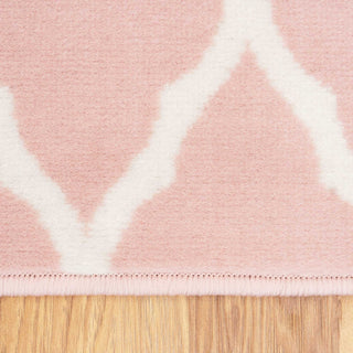 Pink Blush Moroccan Trellis Runner Rug