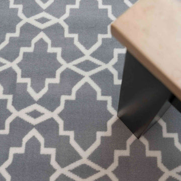 Modern Grey Trellis Living Room Rugs