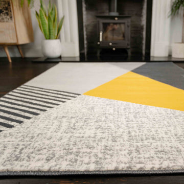 Ochre Grey Fractured Rug