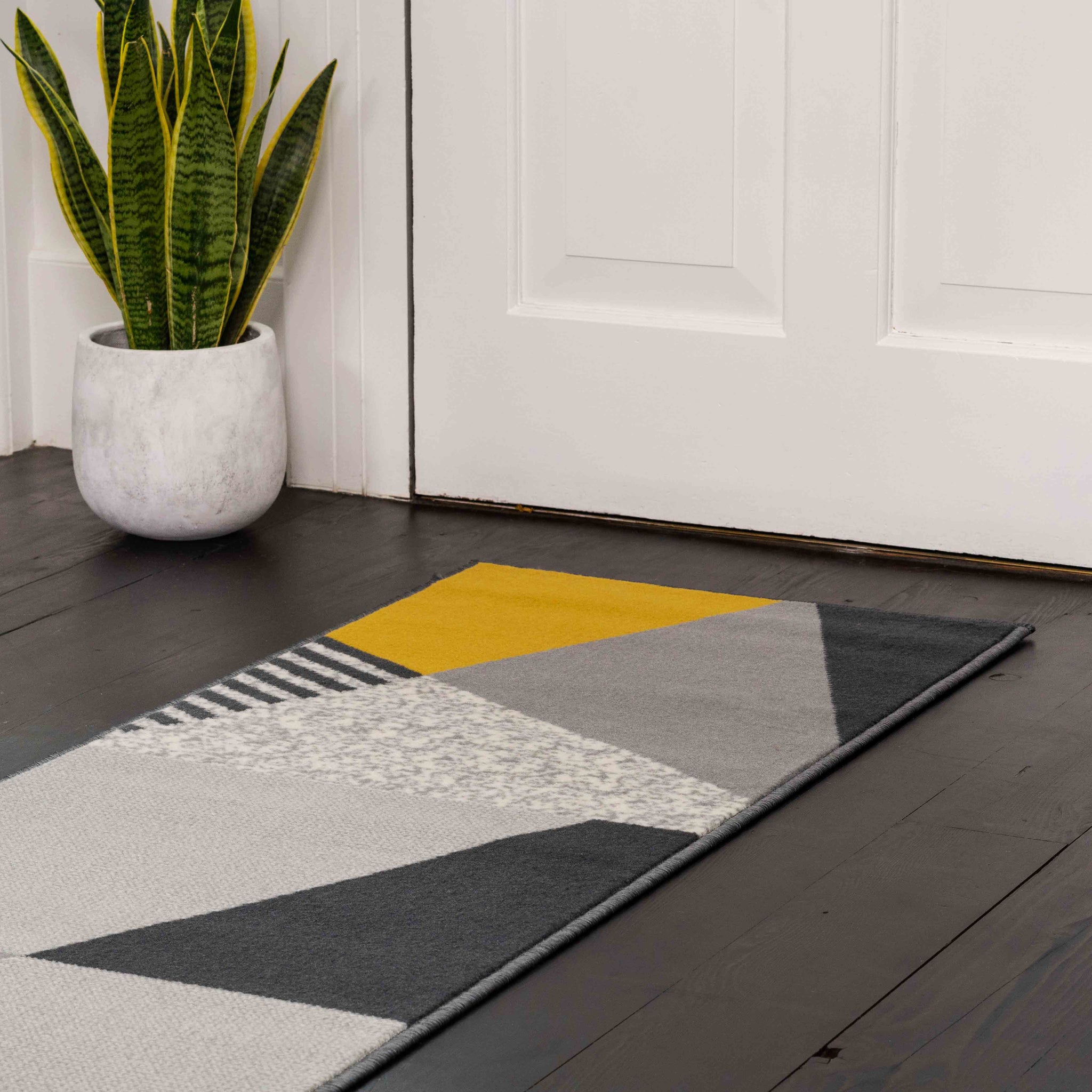 Ochre Grey Fractured Rug