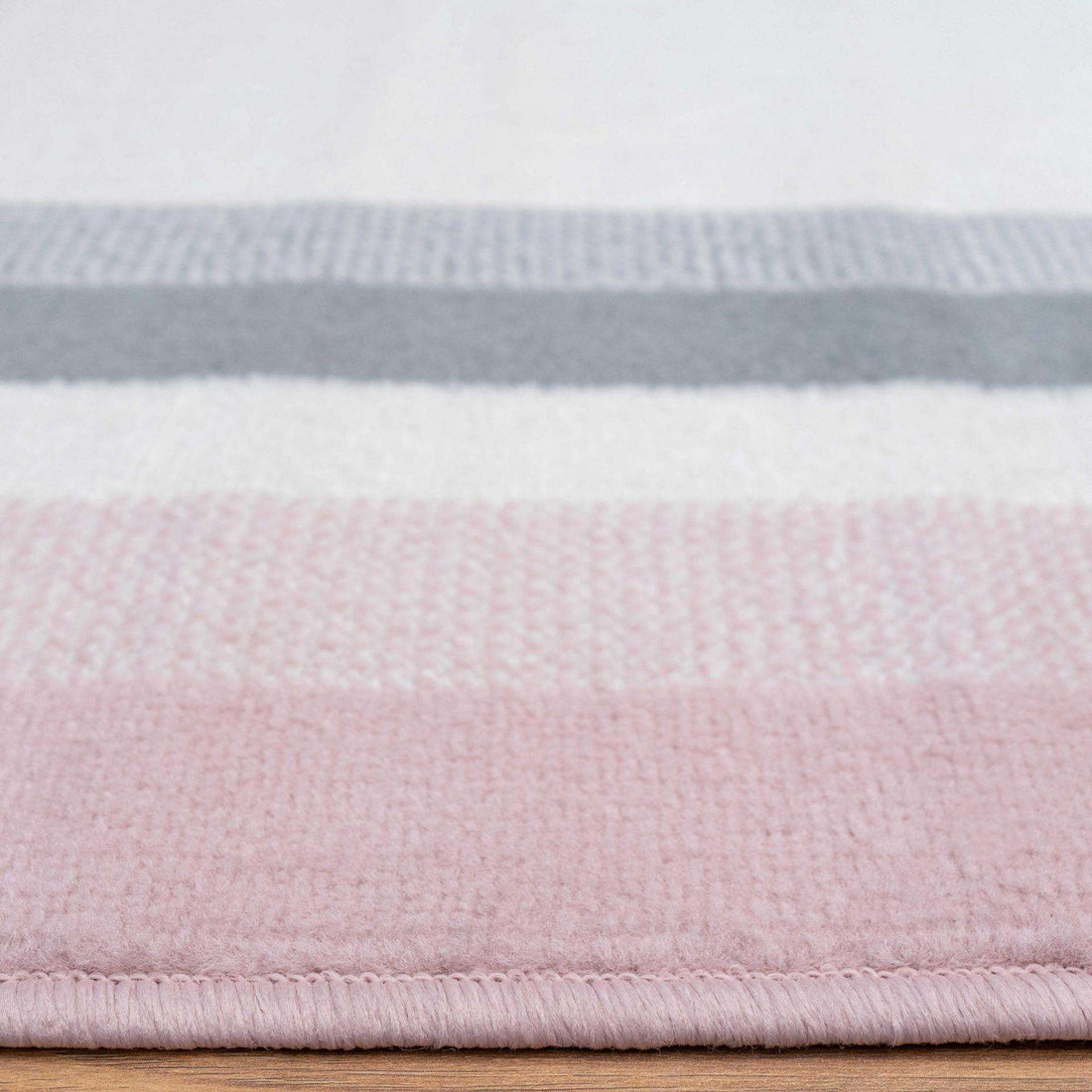 Pink Grey Bordered Framed Living Room Rug | Living Room Rugs | Kukoon ...
