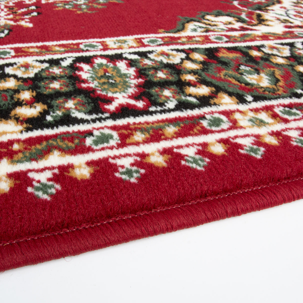Red Traditional Medallion Runner Rug