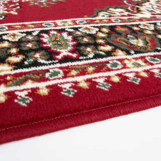 Red Traditional Medallion Runner Rug