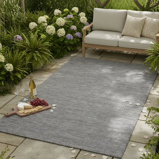 Mottled Silver Outdoor Rug - Patio
