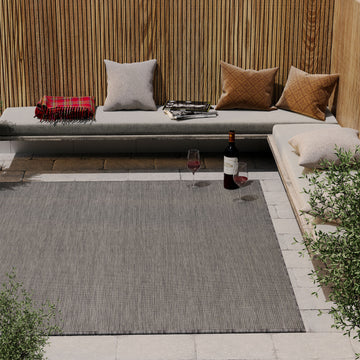 Slate Grey Mottled Outdoor Rug