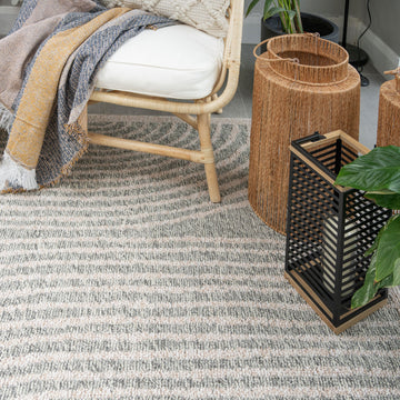 Abstract Grey Outdoor Rug - Reine