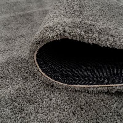 Premium Grey Shaggy Circle Rug - Dove