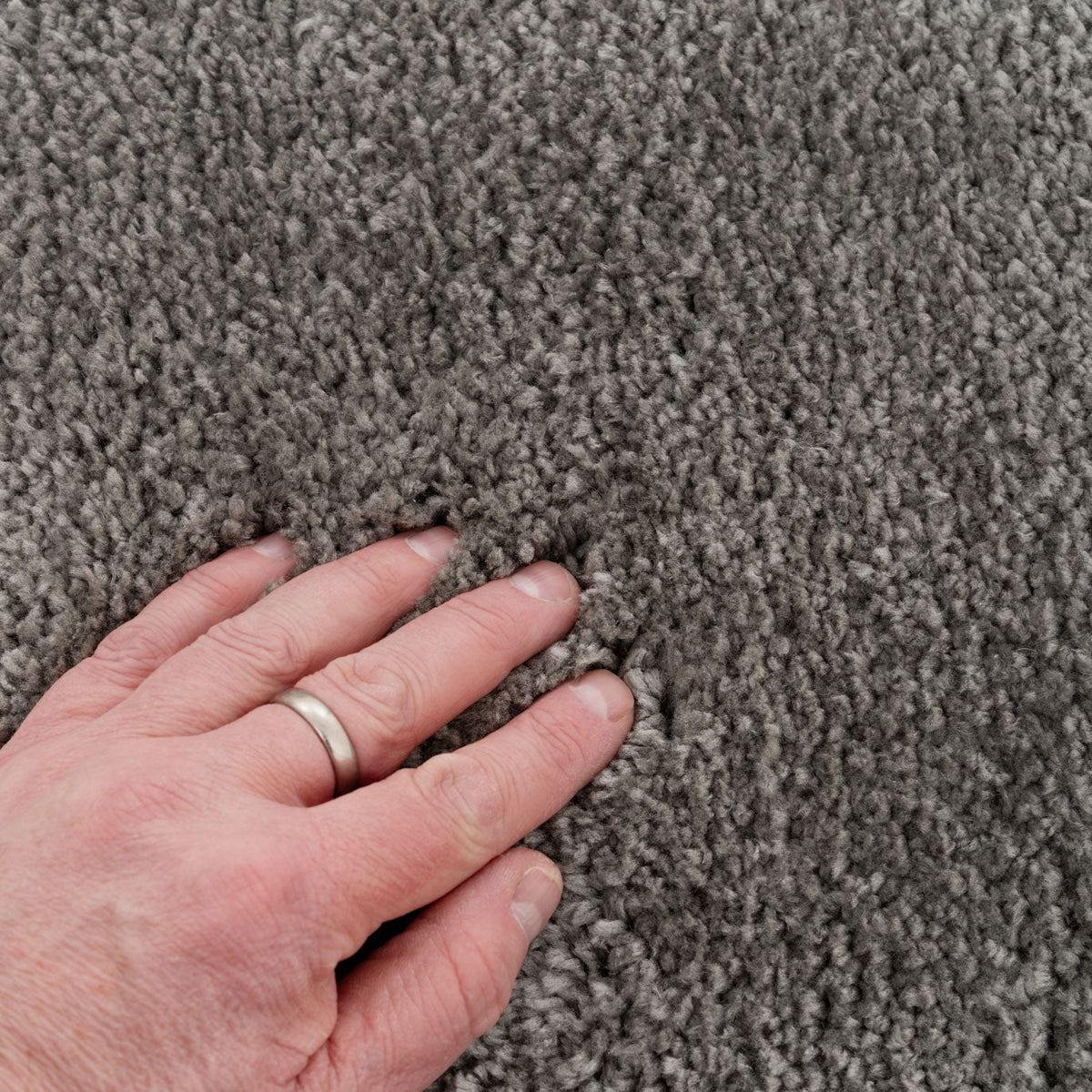 Premium Grey Shaggy Circle Rug - Dove