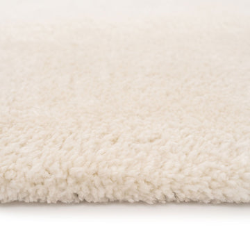 Premium Cream Shaggy Circle Rug - Lace