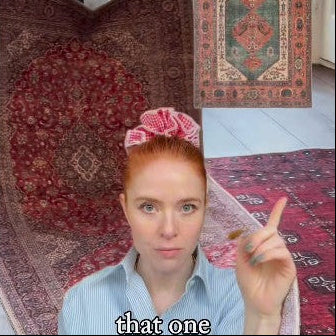 Flatwoven Washable Distressed Terracotta Green Boho Rug - Faro