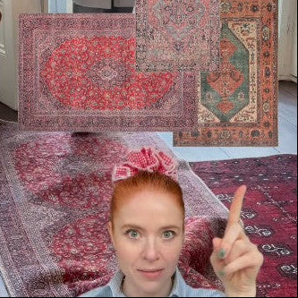 Flatwoven Washable Red Oriental Area Rug - Tullow