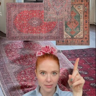 Flatwoven Washable Red Distressed Traditional Rug - Savanna