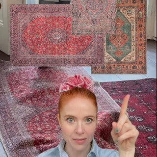 Flatwoven Washable Red Distressed Traditional Rug - Savanna