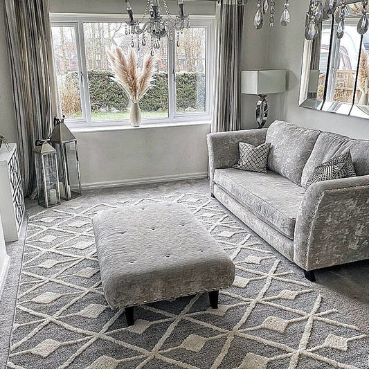 Scandi Grey Cream Rug