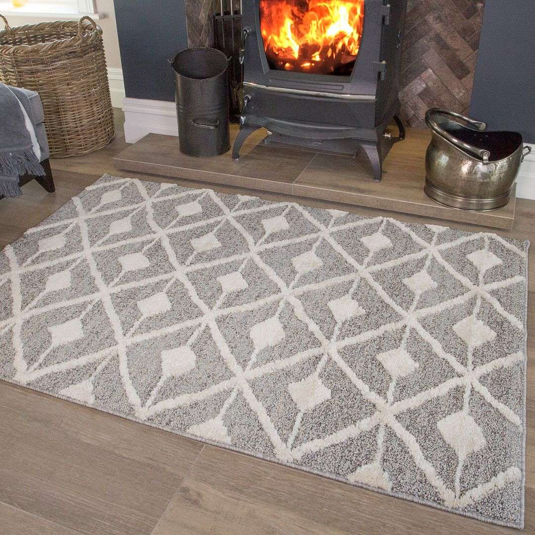 Scandi Grey Cream Rug