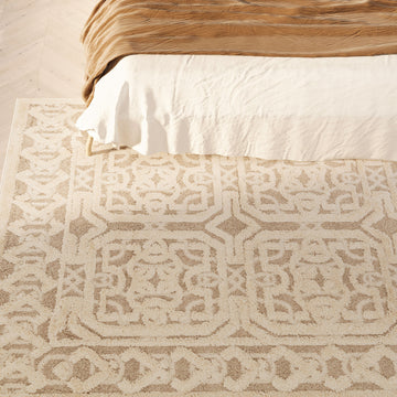 Beige White Heritage Rug - Meya
