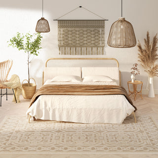 Beige White Heritage Rug - Meya
