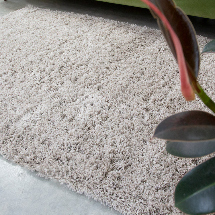 Super Soft Luxury Beige Shaggy Rug Living Room Rugs Kukoon Rugs Online