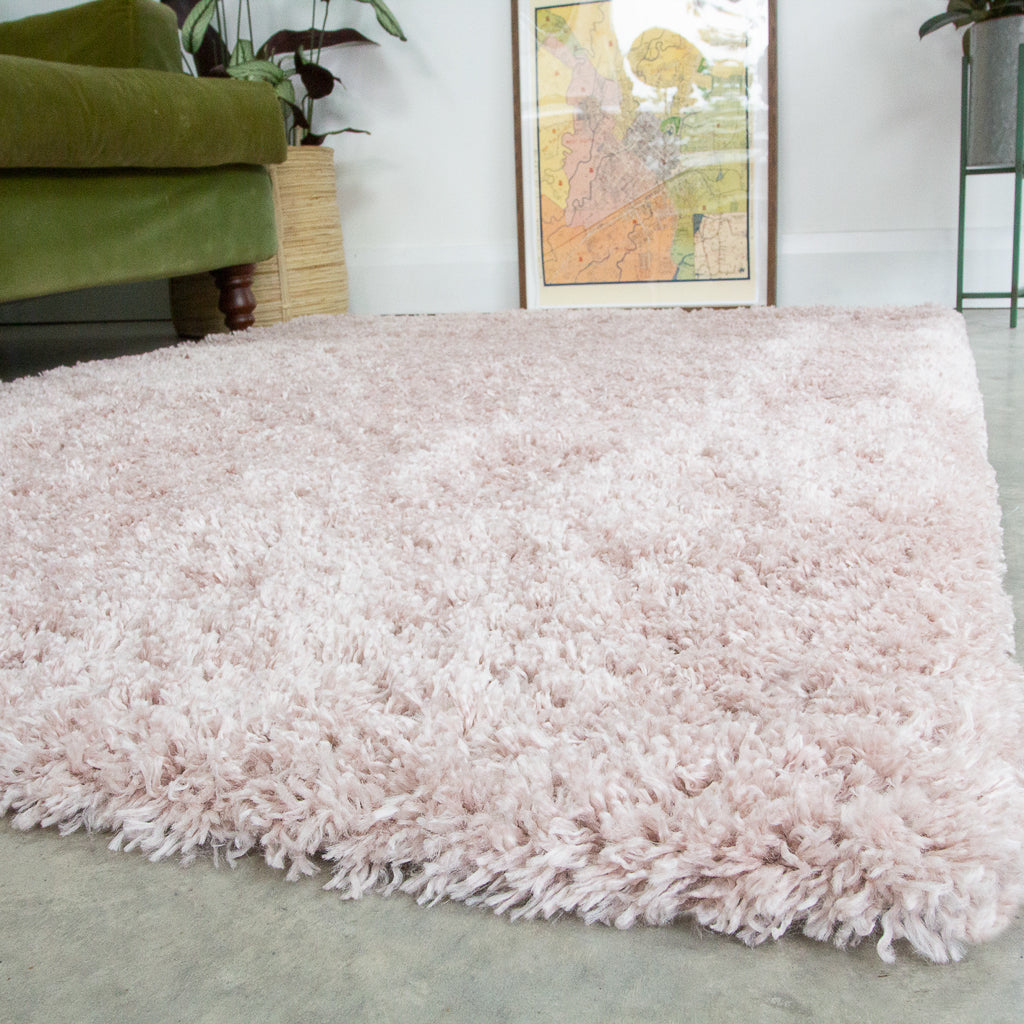 Super Soft Luxury Blush Pink Shaggy Runner Rug