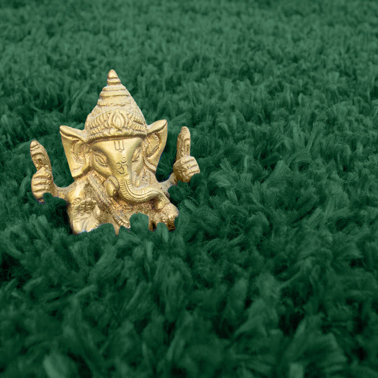 Super Soft Luxury Dark Green Shaggy Rug